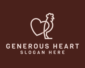 Chicken Heart Poultry logo design