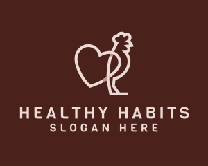 Chicken Heart Poultry logo design