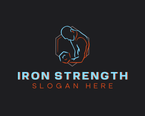 Weightlifting - Muscle Weightlifting Fitness logo design