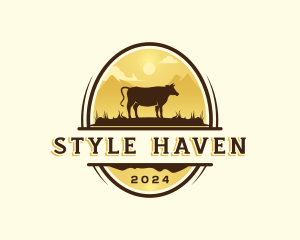 Meat Alternative - Cow Ranch Farm logo design