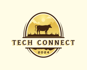 Pasturing - Cow Ranch Farm logo design