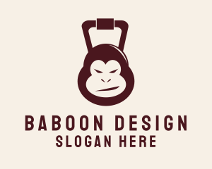 Baboon - Angry Ape Kettlebell logo design