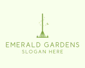 Landscaping Garden Rake  logo design