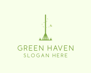 Landscaping Garden Rake  logo design