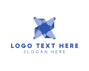 Gem - Abstract Crystal Star Letter X logo design