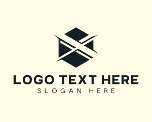Company - Hexagon Brand Geometric Letter X logo design