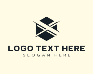 Letter X - Hexagon Brand Geometric Letter X logo design