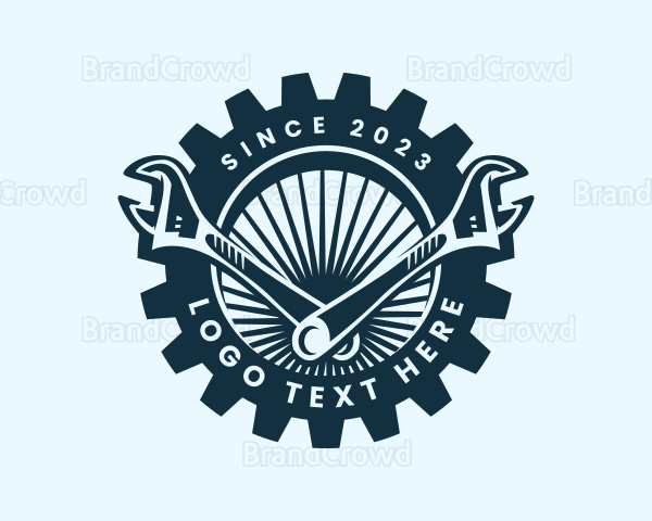 Wrench Cog Mechanic Logo