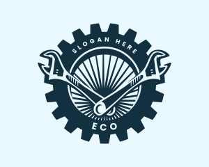 Wrench Cog Mechanic Logo