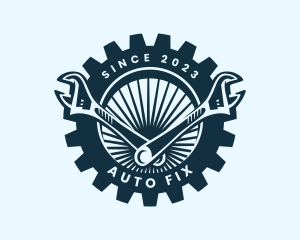 Mechanic - Wrench Cog Mechanic logo design