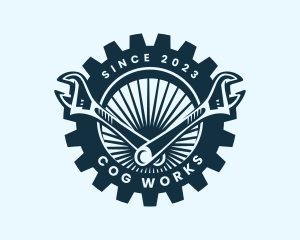 Cog - Wrench Cog Mechanic logo design