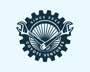 Wrench Cog Mechanic logo design