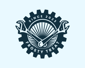 Wrench Cog Mechanic logo design