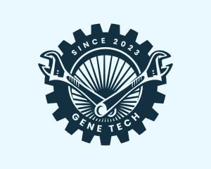 Wrench Cog Mechanic logo design