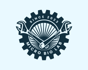 Wrench Cog Mechanic logo design