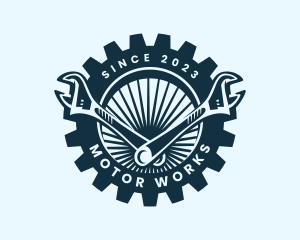 Motor - Wrench Cog Mechanic logo design