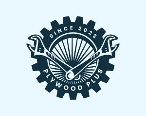 Wrench Cog Mechanic logo design