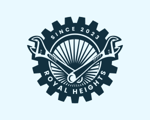 Wrench Cog Mechanic logo design