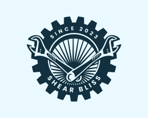 Wrench Cog Mechanic logo design