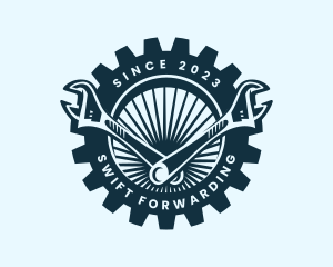 Wrench Cog Mechanic logo design