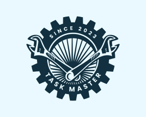 Wrench Cog Mechanic logo design