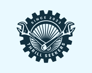 Wrench Cog Mechanic logo design