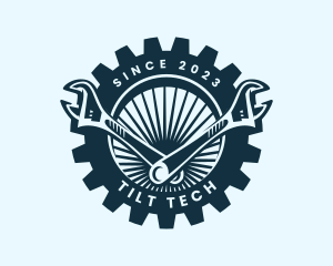 Wrench Cog Mechanic logo design