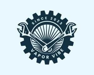 Wrench Cog Mechanic logo design