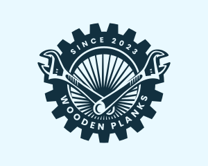 Wrench Cog Mechanic logo design