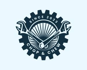Wrench Cog Mechanic logo design