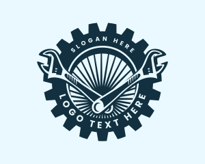 Wrench Cog Mechanic Logo