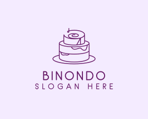 Purple Minimal Cake  Logo