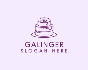 Purple Minimal Cake  Logo