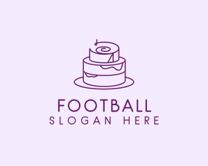 Purple Minimal Cake  logo design