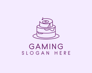 Foodie - Purple Minimal Cake logo design