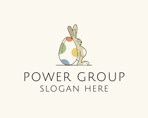 Preschool - Rabbit Egg Toy logo design