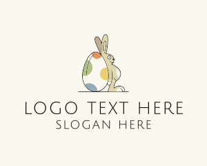 Hare - Rabbit Egg Toy logo design
