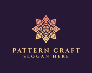 Mandala Pattern Flower  logo design