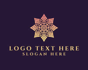 Mandala Pattern Flower  Logo