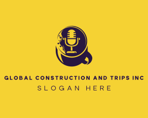Sound - Coffee Podcast Streaming logo design