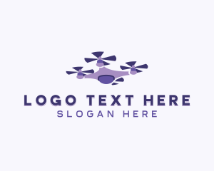 Quadcopter - Drone Aerial Quadcopter logo design