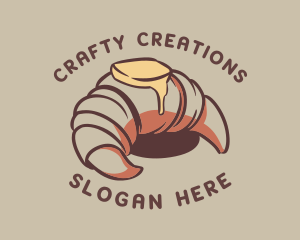 Homemade - Retro Croissant Bakery logo design