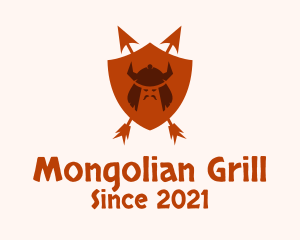 Mongolian - Medieval Viking Arrow Shield logo design
