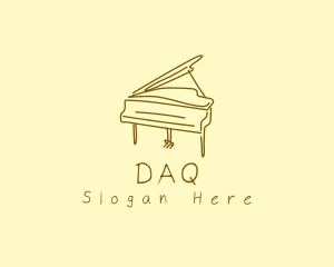 Grand Piano Drawing Logo
