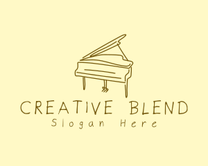 Composition - Grand Piano Drawing logo design