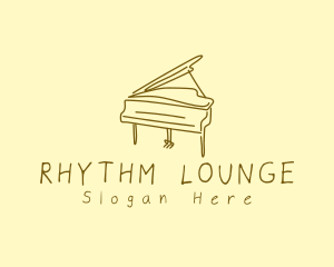 Jazz - Grand Piano Drawing logo design