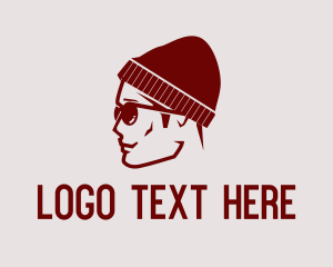 Beanie - Hipster Guy Profile logo design