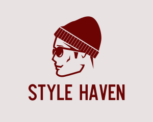 Fashionable - Hipster Guy Shades logo design