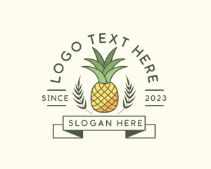 Plum - Pineapple Fruit Produce logo design