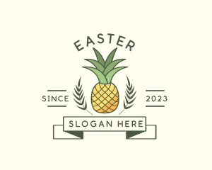 Plum - Pineapple Fruit Produce logo design